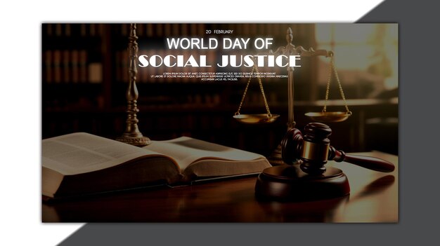 World day of social justice banner