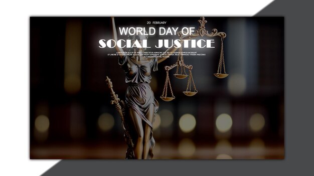 PSD world day of social justice banner