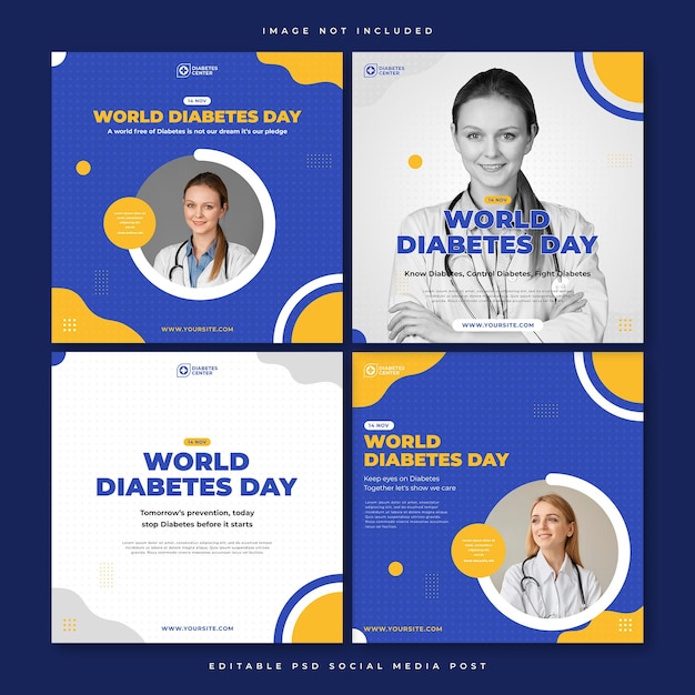 world diabetes day social media post psd