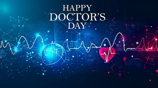 World doctors day greeting card design background