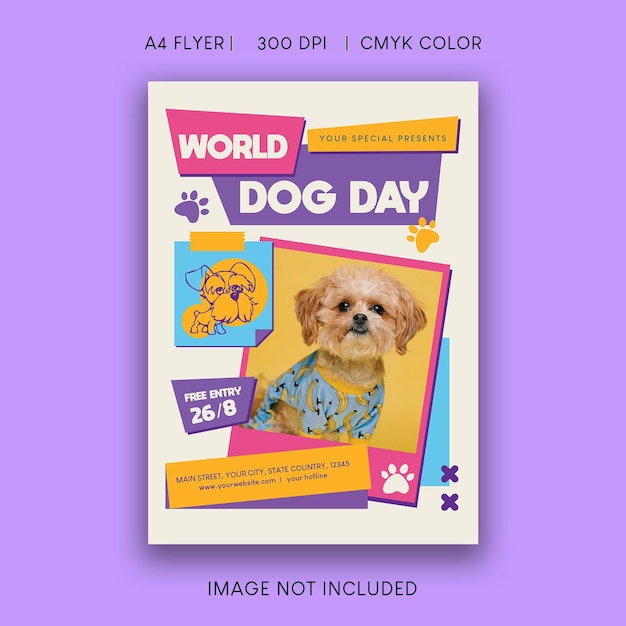 PSD world dog day flyer