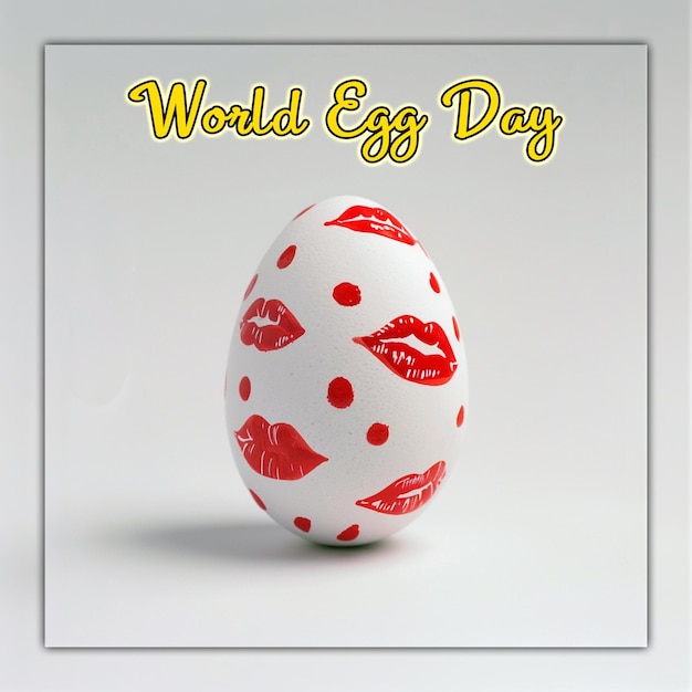 Ovvio della giornata mondiale delle uova nel cesto omelette sfondo del guscio d'uovo per la progettazione di post sui social media