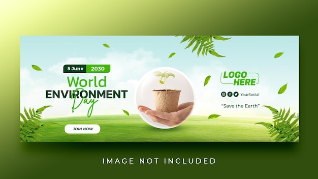 World environment day banner template