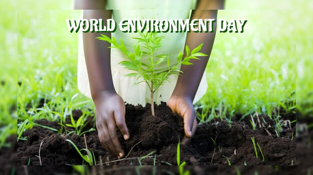 PSD world environment day concept