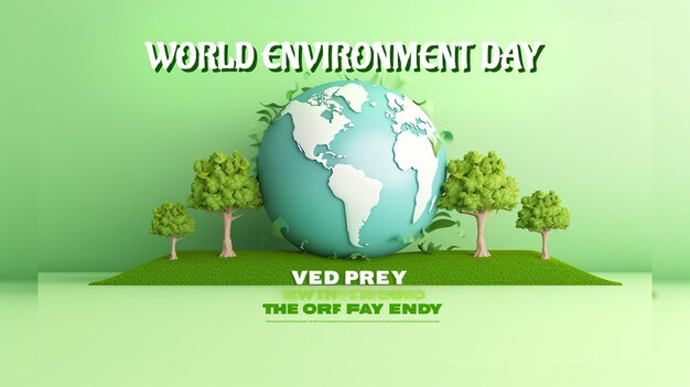 PSD world environment day concept