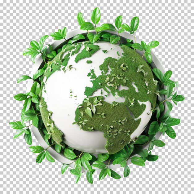 PSD 세계 환경의 날 지구의 날: 투명한 배경에 고립된 지구 과학