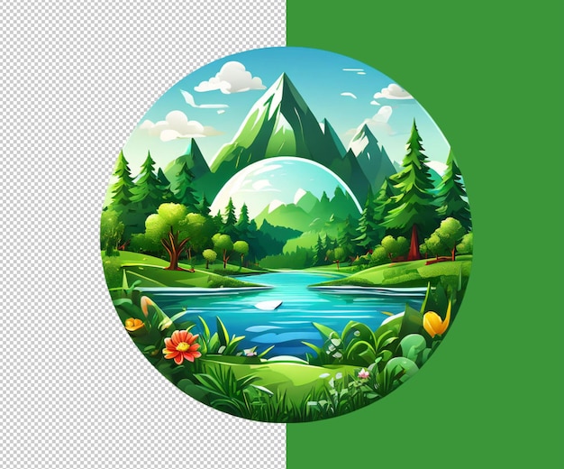 PSD world environment day icon environmental symbol ecofriendly graphic earth day illustration