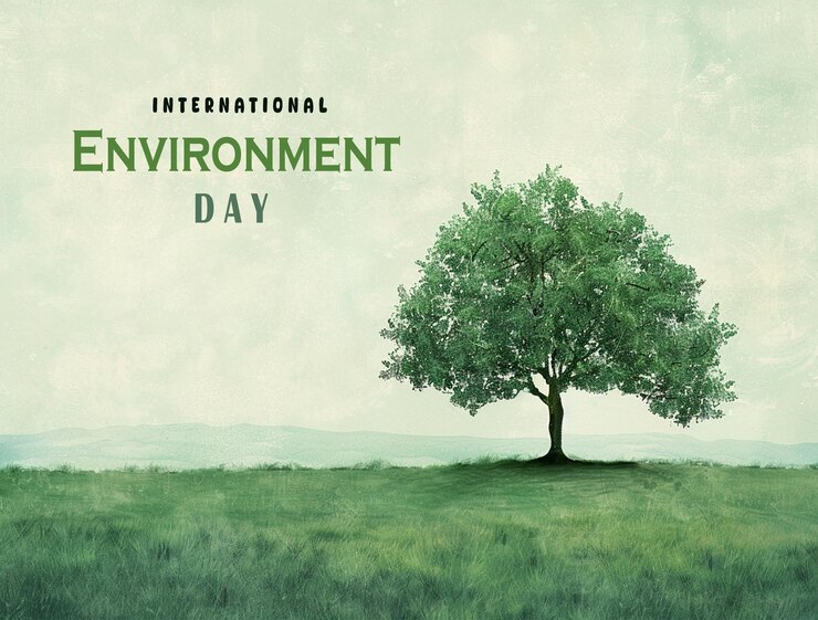 PSD world environment day poster and banner with green world design psd template