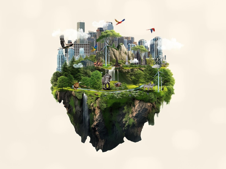 PSD world environment day quote background design