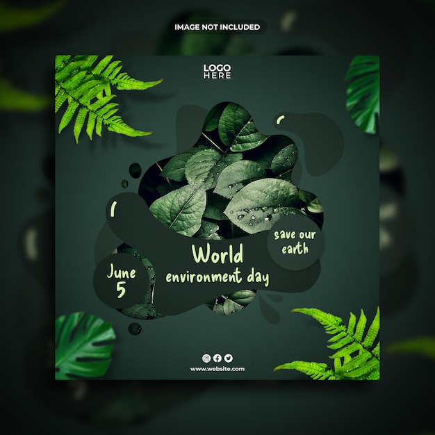 World environment day social media post template