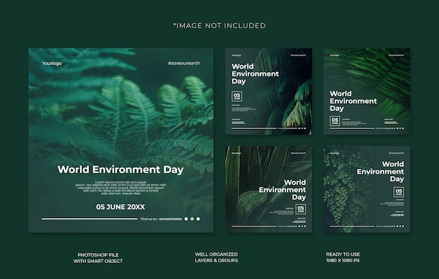 World environment day social media post template