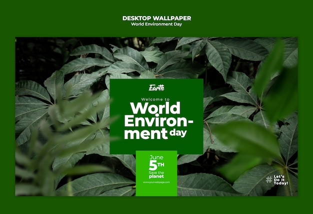 PSD world environment day template design