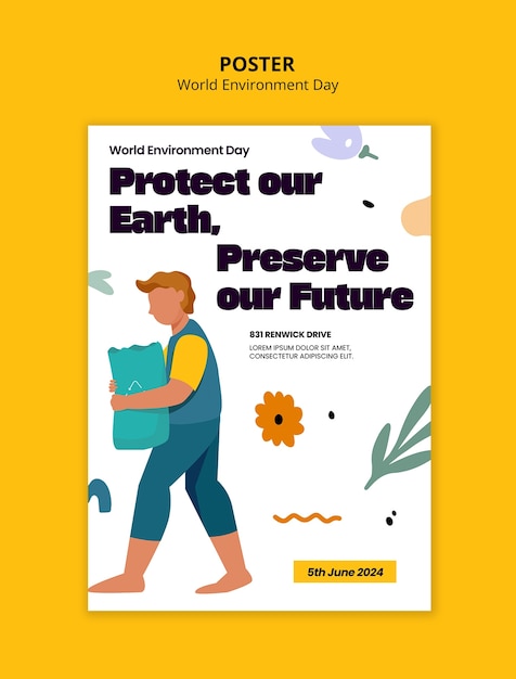 World environment day template design