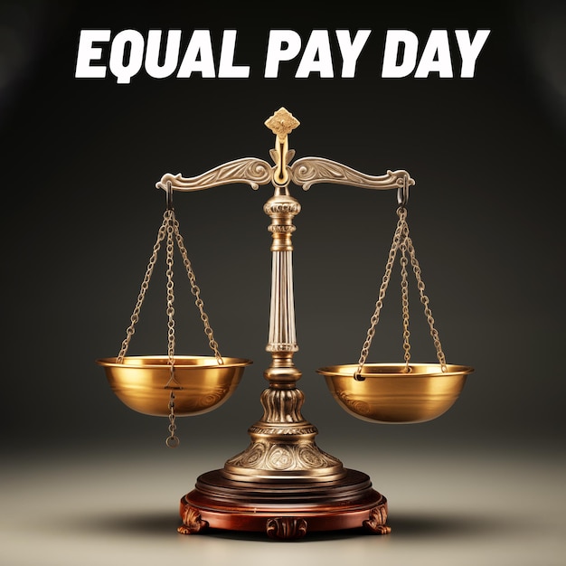 PSD world equal pay day celebration background