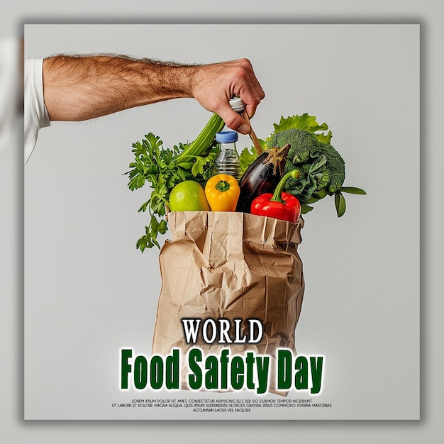 Giornata mondiale per la sicurezza alimentare concetto di giornata mondiale per l'alimentazione giorno delle verdure sfondo