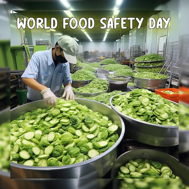 World food safety day and world food day concept