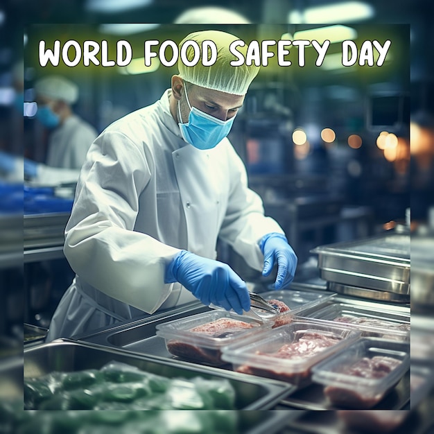 PSD world food safety day and world food day concept