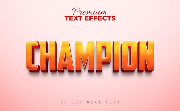 PSD world foodball championship 3d glossy editable stylish text effects psd tamplate