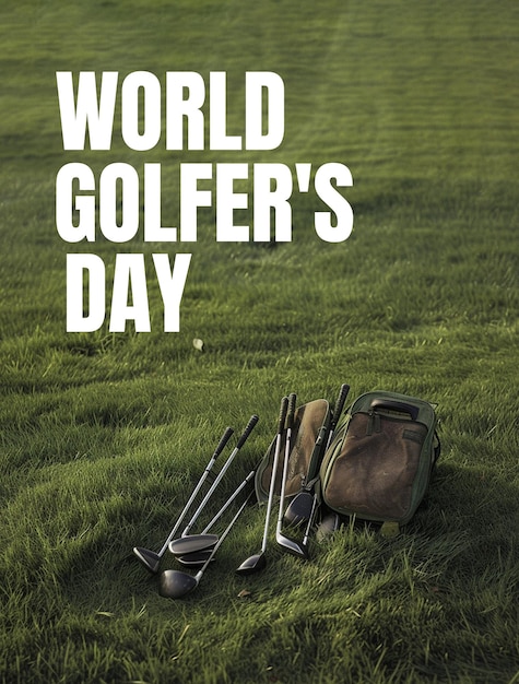 World golfers day background design