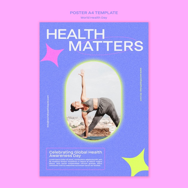 world health day a4 poster/ a5 flyer template