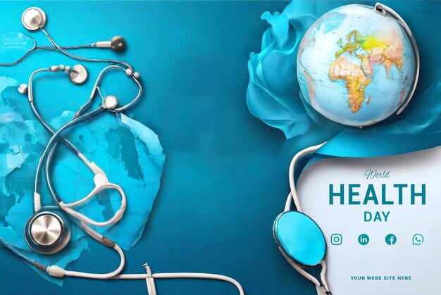 PSD world health day banner template psd