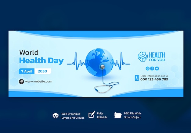 World health day banner template