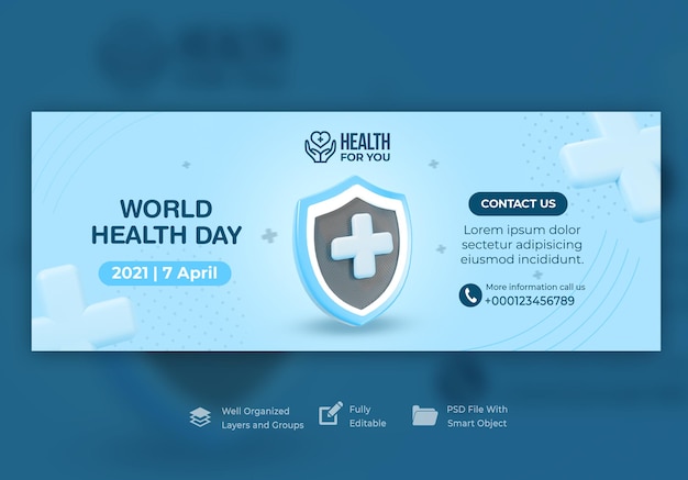 World health day banner template