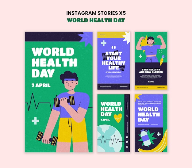 World health day celebration instagram stories