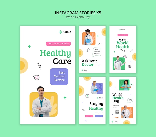 World health day celebration instagram stories