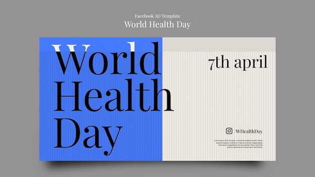 world health day facebook template