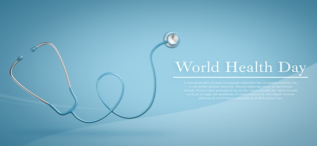 World health day, healthcare and medical concept mockup