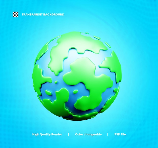 World Health Day icon 3d illustration or Health day icon 3d render or Health day app icon 3d render
