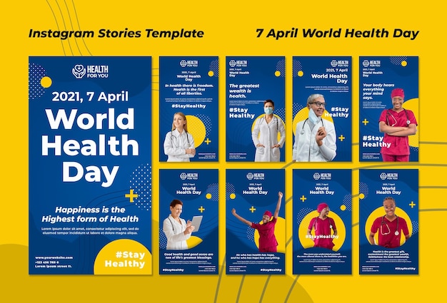 PSD world health day instagram stories