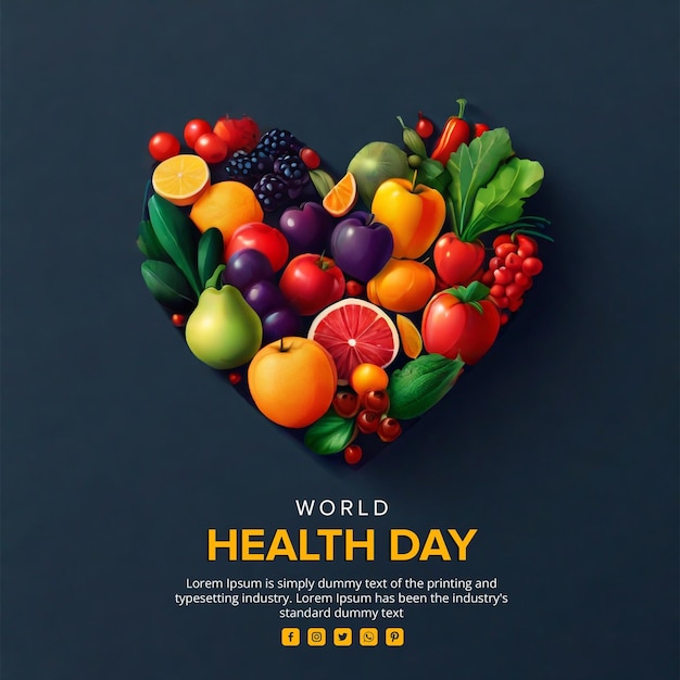 World health day PSD banner design