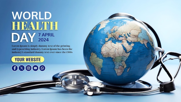 PSD world health day social media banner