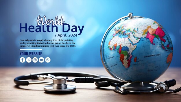 PSD world health day social media banner