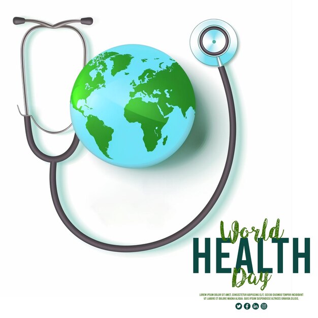 PSD world health day social media post or banner template