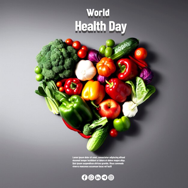 PSD world health day social media post template