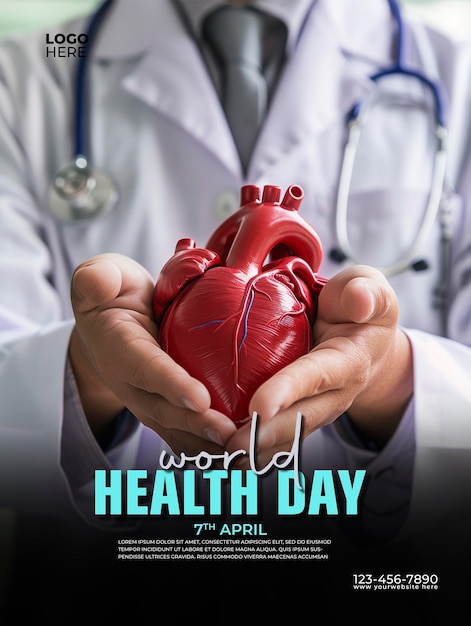 PSD world health day social media post template