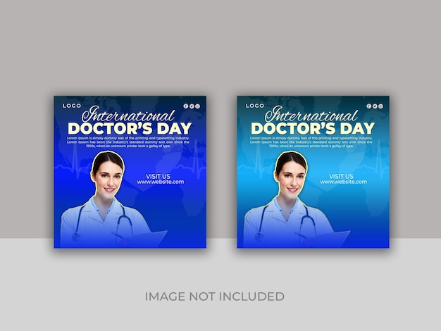 World health day social media post template