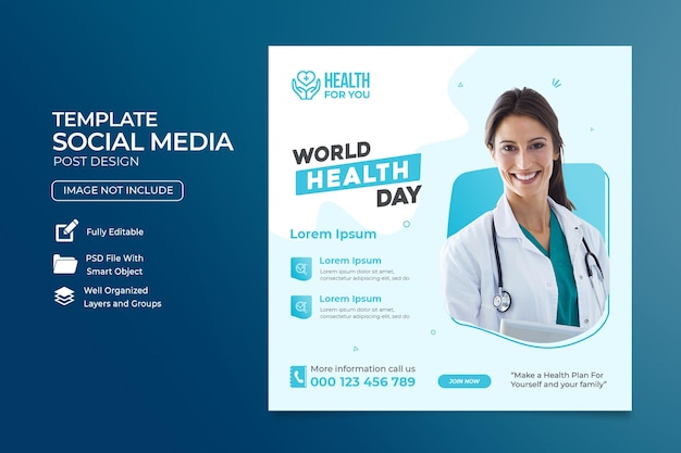 World health day social media post