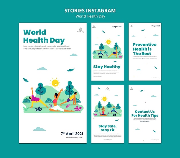 PSD world health day social media stories