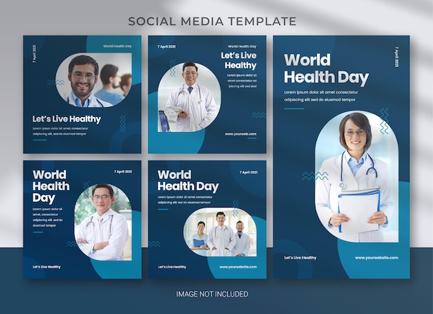 world health day social media template 