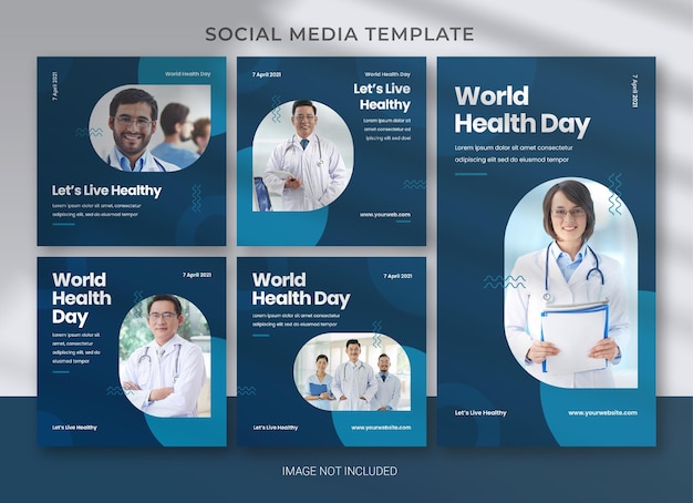 World health day social media template