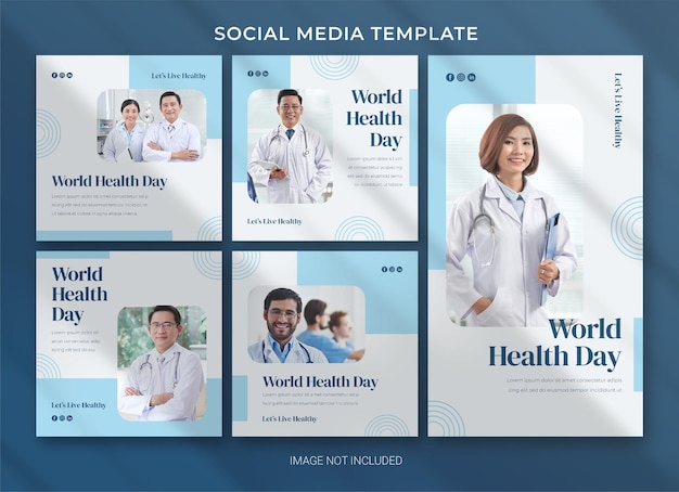 PSD world health day social media template