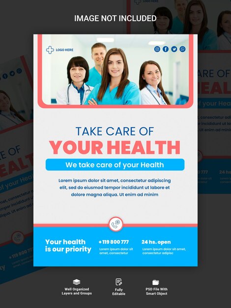 PSD world health day template design