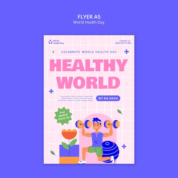 World health day template design