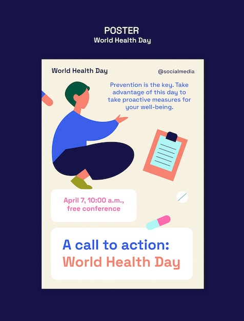 PSD world health day template design