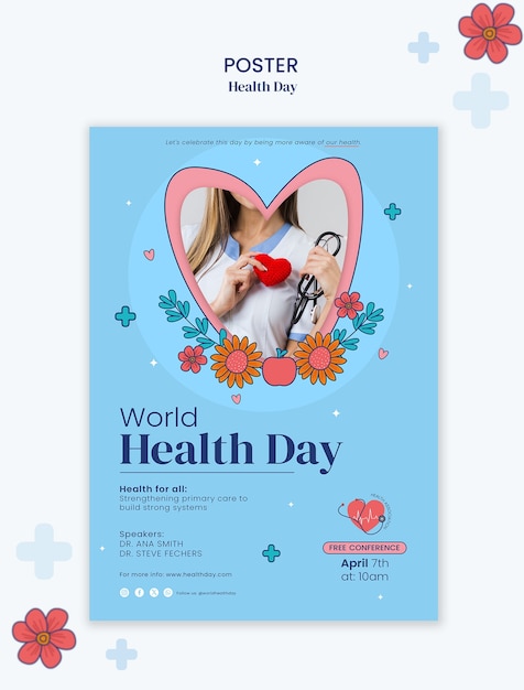 World health day template design