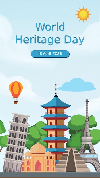 Празднование дня всемирного наследия 1 апреля дизайн